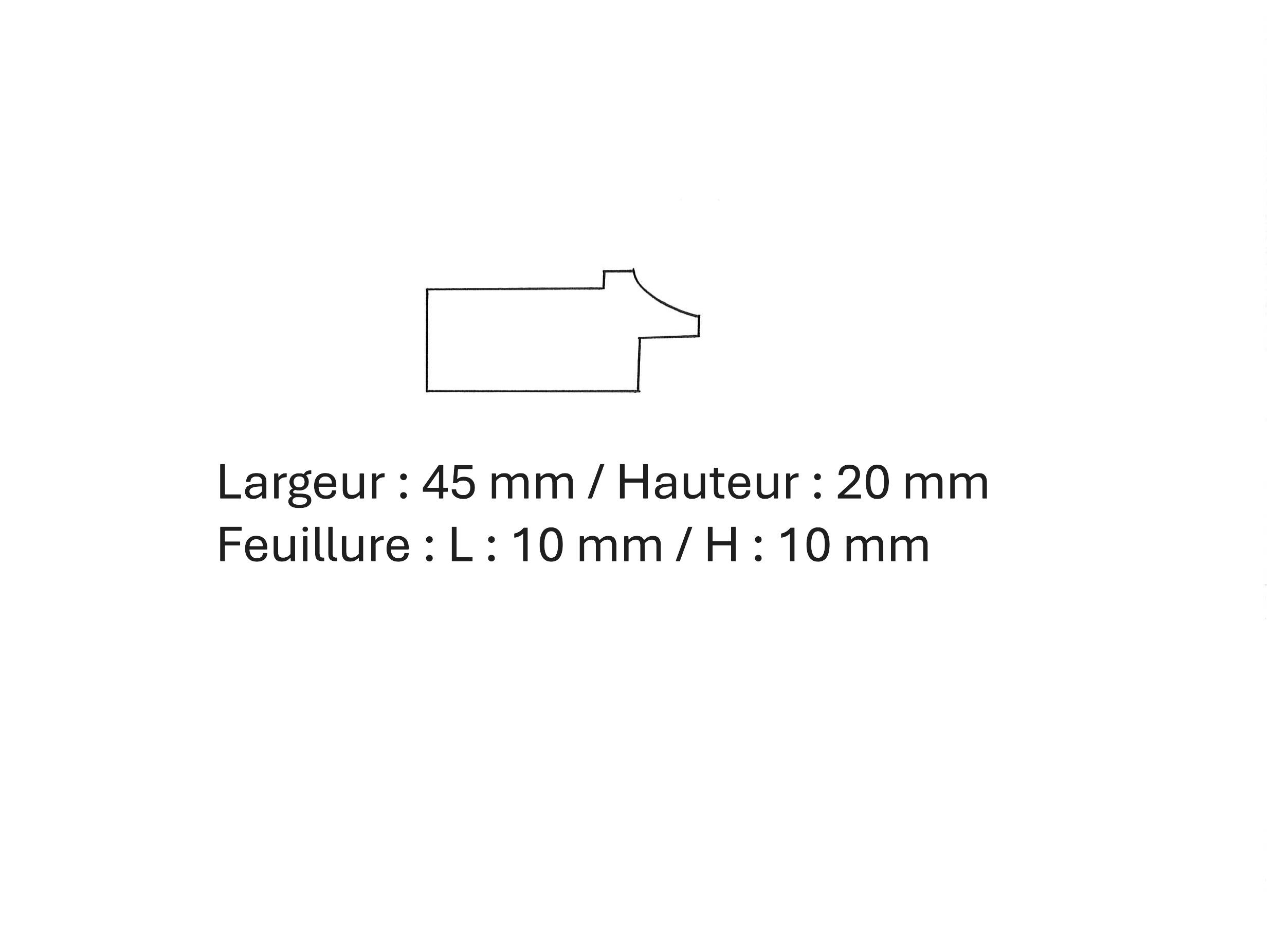 Cadre Marie-Louise plate 45